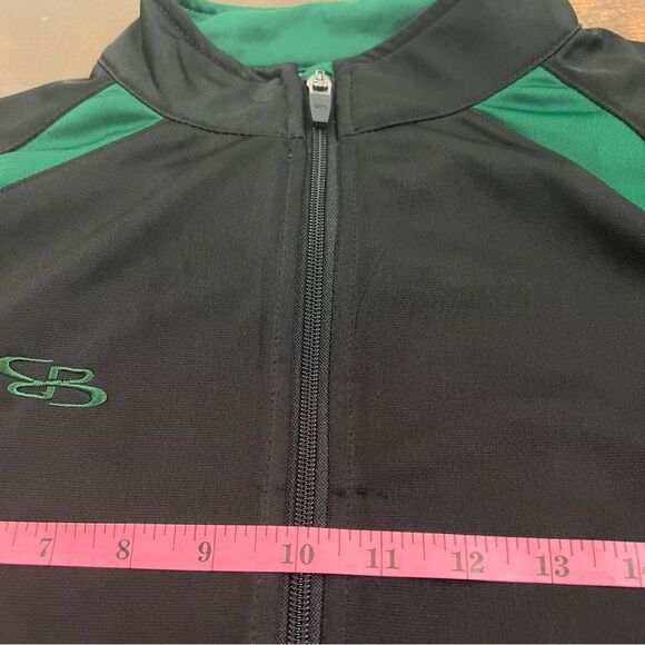 Boombah Zip Softball Cage Jacket Large Black Green - Picture 4 of 14
